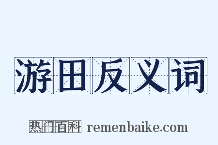 游田反义词是什么意思的图片